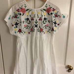 Embroidered flower dress